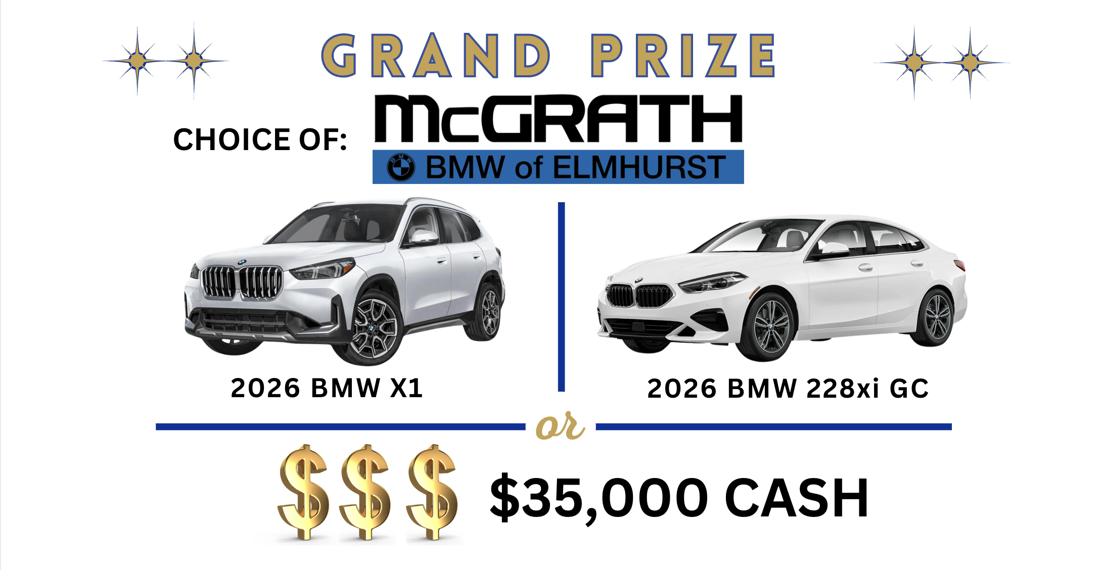 2026 Grand Prize BMW Sedan or SUV